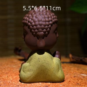 Vintage Traditional Chinese Zen Two-side Buddha Zisha Tea Pet Gongfu Tea Accessories