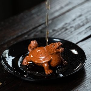 Yixing Purple Clay Dragon Turtle Traditional Chinese Tea Ceremony Tea Pet Have Good Meanig