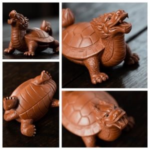 Yixing Purple Clay Dragon Turtle Traditional Chinese Tea Ceremony Tea Pet Have Good Meanig