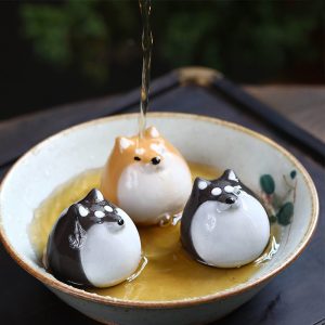 Yixing Purple Clay Traditional Gongfu Yellow And Black Dog Tea Pet Have Good Meanig