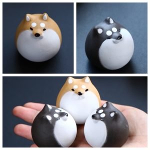 Yixing Purple Clay Traditional Gongfu Yellow And Black Dog Tea Pet Have Good Meanig