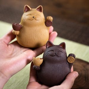 Yixing Tea Pet Lucky Fortune Cat Have Good Meanig In Chinese Gongfu Tea Accessories