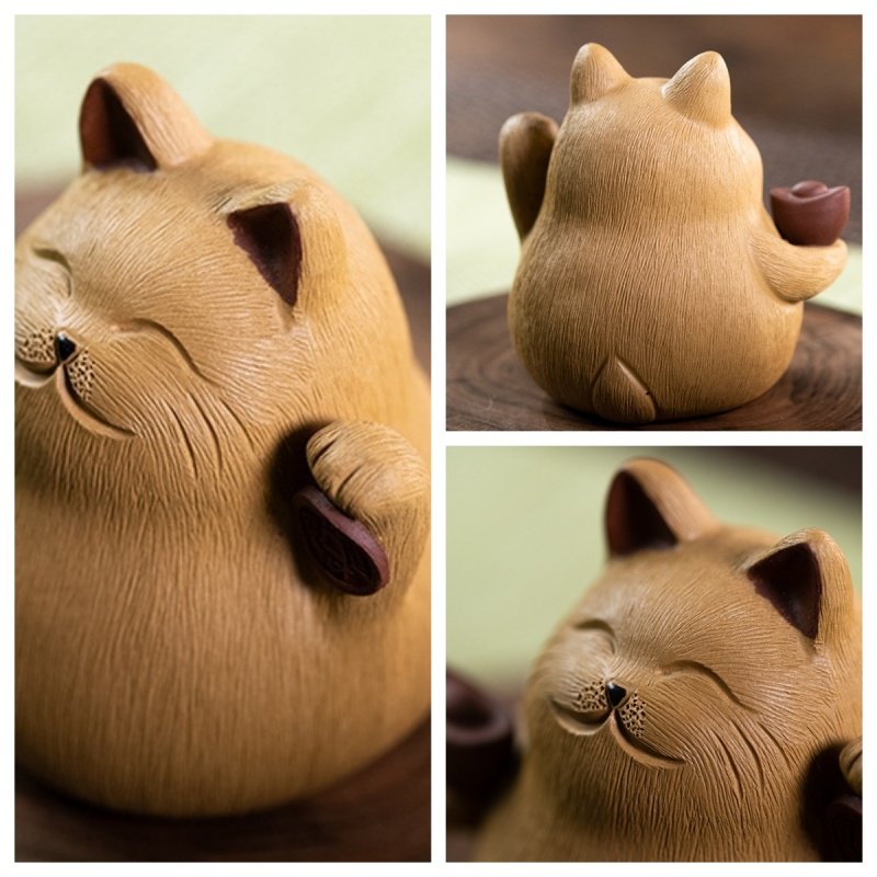 Yixing Tea Pet Lucky Fortune Cat Have Good Meanig In Chinese Gongfu Tea Accessories Yixing Tea Pet Lucky Fortune Cat Have Good Meanig In Chinese Gongfu Tea Accessories