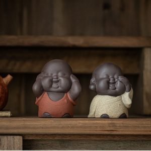 Zen Buddha Traditional Purple Clay Chinese Tea Ceremony Tea Pets For Sale