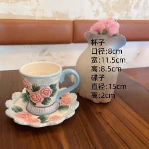 English Vintage Ceramic Handmade Paragon Old Country Blue Rose Tea Cup