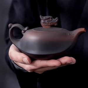 Purple Clay Antique Teavana Japanese Dragon Boat Teapot Set With Dragon Head Pot Lid