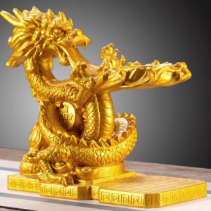 Gold Dragon Glass Teapot With Stainless Steel Infuser