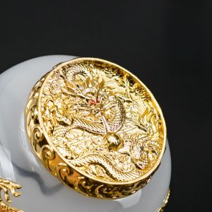 Chinese Handmade Colored Glaze Gold Dragon Family Name Master Cup