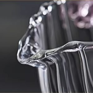 6.1 Fl Oz Small Pink Flower Petal Grab Glass Teapot With Glass Infuser