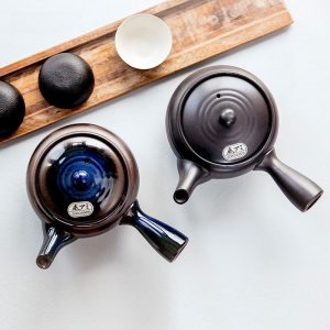 Best Black Handmade Vintage Japanese Ceramic Teapots Kyusu For Sale