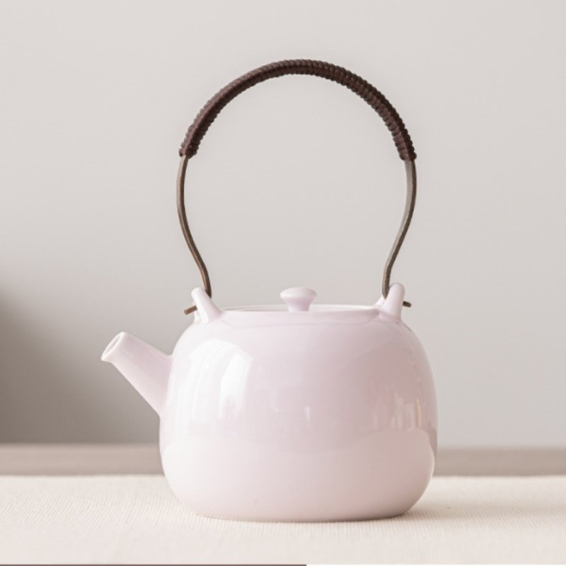 Best Handmade Pink Vintage Japanese Porcelain Tea Pot Set With Copper Handle Best Handmade Pink Vintage Japanese Porcelain Tea Pot Set With Copper Handle