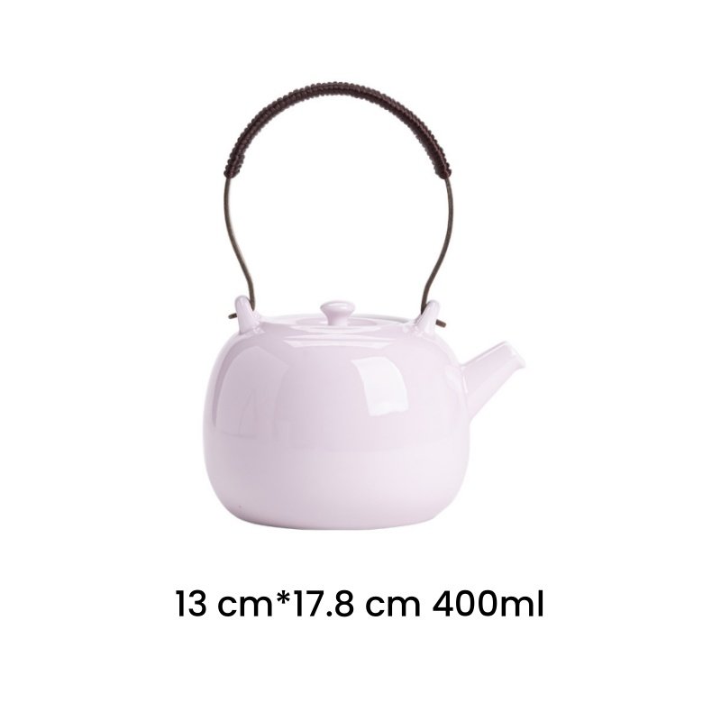 Best Handmade Pink Vintage Japanese Porcelain Tea Pot Set With Copper Handle Best Handmade Pink Vintage Japanese Porcelain Tea Pot Set With Copper Handle