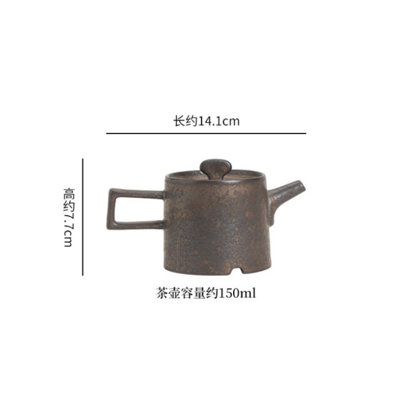 Best Rust Iron Glaze Traditional Antique Japanese Ceramic Tea Pot Set For Sale Best Rust Iron Glaze Traditional Antique Japanese Ceramic Tea Pot Set For Sale