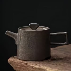 Best Rust Iron Glaze Traditional Antique Japanese Ceramic Tea Pot Set For Sale