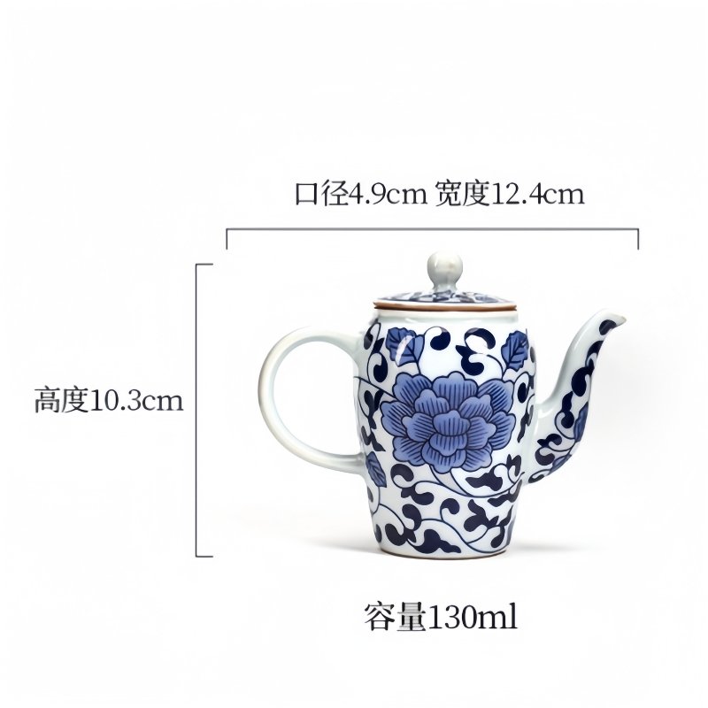 Blue And White Porcelain Best Handmade Lotus Pattern Antique Japanese Tea Kettle Blue And White Porcelain Best Handmade Lotus Pattern Antique Japanese Tea Kettle