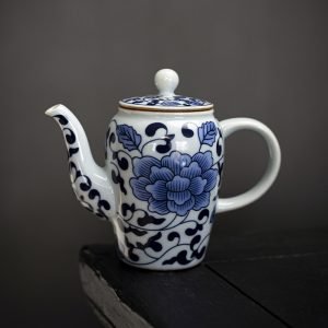Blue And White Porcelain Best Handmade Lotus Pattern Antique Japanese Tea Kettle