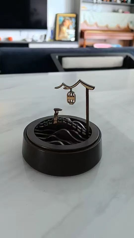 I Ordered The Traditional Hand Carved Mountain And Bridge Chinese Antique Brass Incense Burner As A Present For My Mom