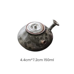 Wash Painting Style Traditional Handmade Japanese Kyusu Ceramic Teapot Set