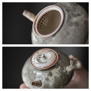 Wash Painting Style Traditional Handmade Japanese Kyusu Ceramic Teapot Set