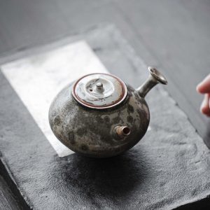 Wash Painting Style Traditional Handmade Japanese Kyusu Ceramic Teapot Set