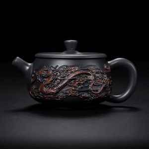 Unique Purple Pottery Vintage Teavana Black Dragon And Phoenix Gongfu Tea Ceremony Teapot