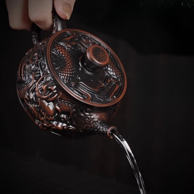 Large Capacity Purple Pottery Antique Chinese Magnetic Teavana Auspicious Dragon Shaped Teapot Large Capacity Purple Pottery Antique Chinese Magnetic Teavana Auspicious Dragon Shaped Teapot