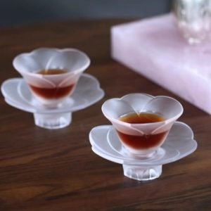 Japanese Handmade Colored Glaze Vintage Franciscan Desert Rose Tea Cups And Roses Saucers Set
