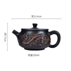 Unique Purple Pottery Vintage Teavana Black Dragon And Phoenix Gongfu Tea Ceremony Teapot
