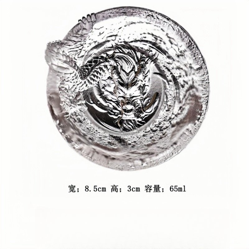 Japanese Crystal Clear Glass Creative Year Of The Dragon Tea Cups With Exquisite Coiled Dragon Figurine Japanese Crystal Clear Glass Creative Year Of The Dragon Tea Cups With Exquisite Coiled Dragon Figurine