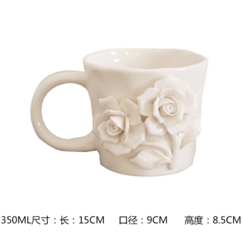Vintage Engling Royal Albert Handcrafted Three-dimensiona Rose Bone China Tea Mug Vintage Engling Royal Albert Handcrafted Three-dimensiona Rose Bone China Tea Mug
