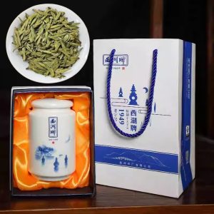 Spring 2024 Premium 3a Grade Best West Lake Dragon Well Longjing Green Tea Exquisite Individual Packaging 50g