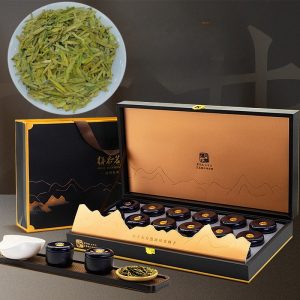 2024 Spring Premium Grade West Lake Ming Qian Long Jing Green Tea Exquisite Small Can Packaging Total 200g
