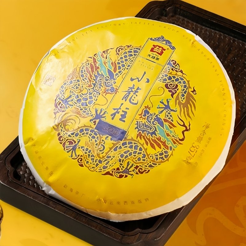 2022 "small Dragon Pillar" Yunnansourcing Ripe Puer Tea Cake 357g Premium Yunnan Shou Puer Tea 2022 "small Dragon Pillar" Yunnansourcing Ripe Puer Tea Cake 357g Premium Yunnan Shou Puer Tea