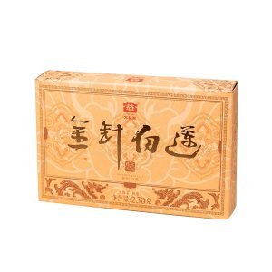 2023 Refined "golden Needle White Lotus" Ripe Pu Erh Tea Brick 250g Yunnan Sourcing Puer Chinese Tea