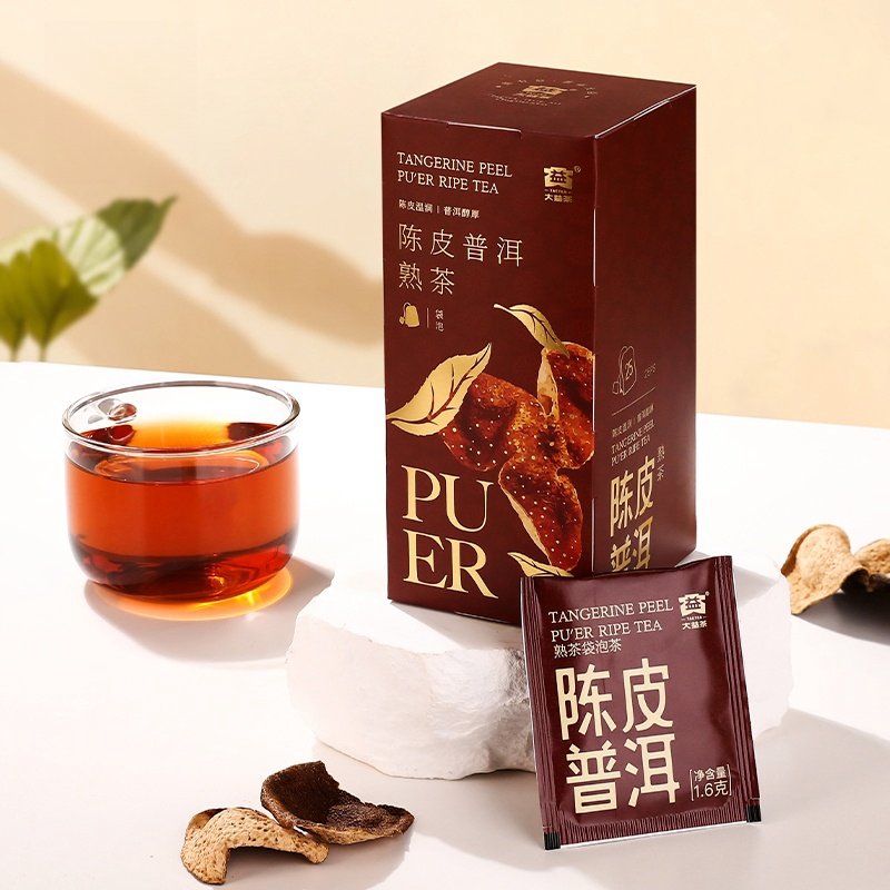 Ripe Tangerine Pu Erh Tea Bags 1.6g*25 Yunnan Sourcing Authentic Chenpi Puer Tea Bags Ripe Tangerine Pu Erh Tea Bags 1.6g*25 Yunnan Sourcing Authentic Chenpi Puer Tea Bags