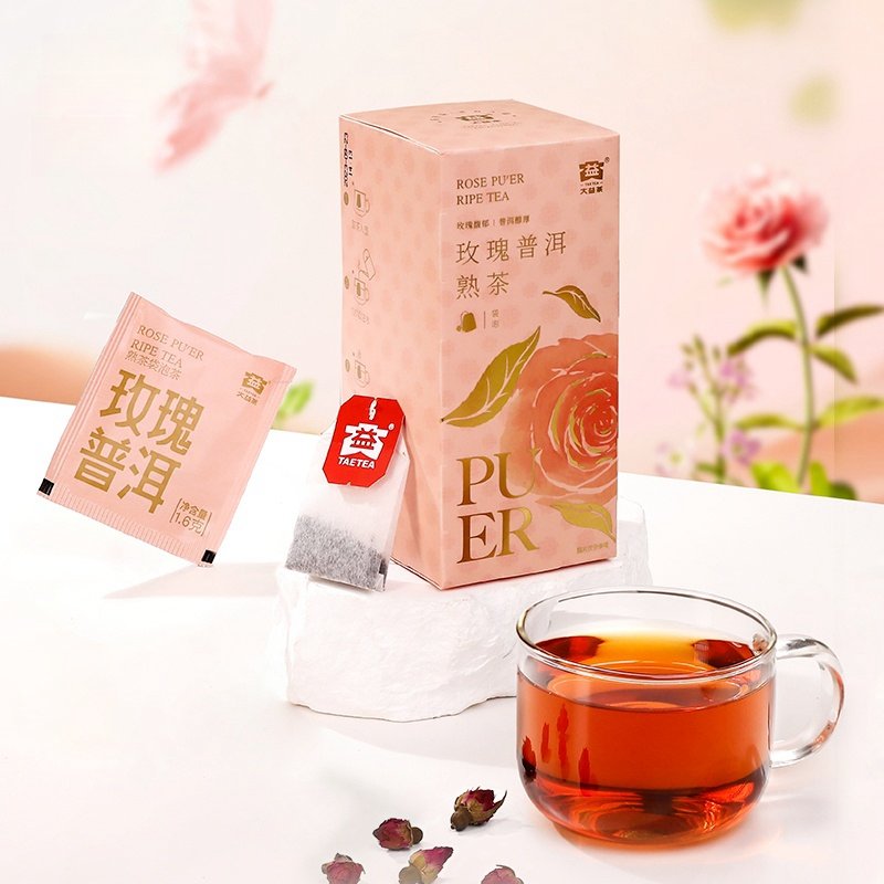 Rose Puer Tea Bags 1.6g*25 Yunnan Sourcing  Authentic Sheng Pu Erh Tea Bags Rose Puer Tea Bags 1.6g*25 Yunnan Sourcing  Authentic Sheng Pu Erh Tea Bags
