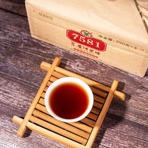 2021 Aged Zhongcha "7581" Ripe Puer Tea Brick 250g Yunnan Sourcing Shou Pu Erh Brick Tea