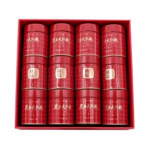 Premium Classic Floral Dahongpao Tea 96g Selected Big Red Robe Oolong Tea Packed In Individual Small Tins