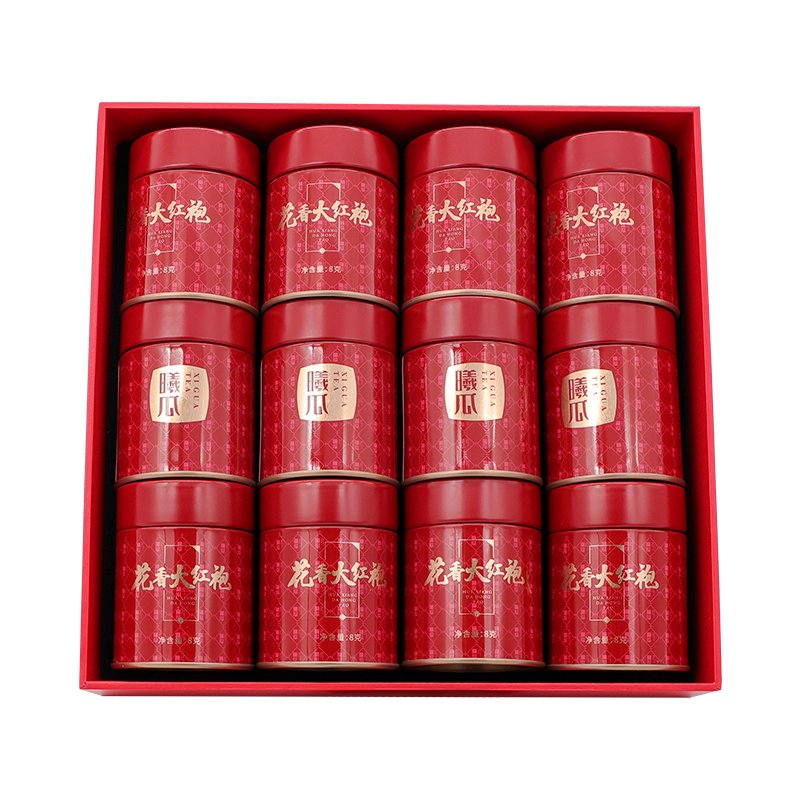 Premium Classic Floral Dahongpao Tea 96g Selected Big Red Robe Oolong Tea Packed In Individual Small Tins Premium Classic Floral Dahongpao Tea 96g Selected Big Red Robe Oolong Tea Packed In Individual Small Tins
